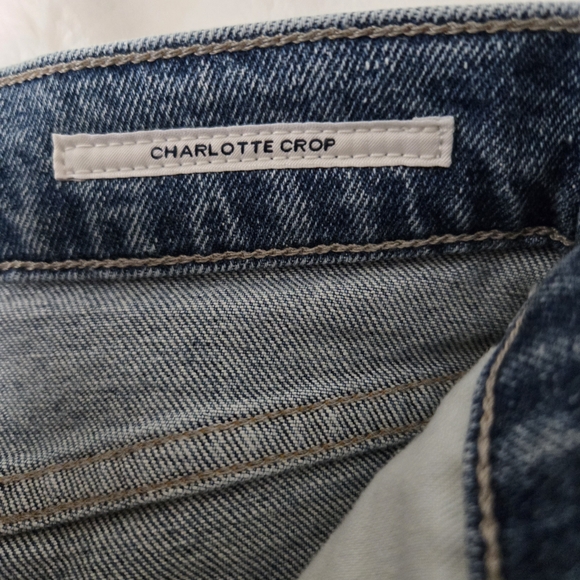 Citizens of Humanity Charlotte Crop Blue Denim Jeans - Picture 3 of 5